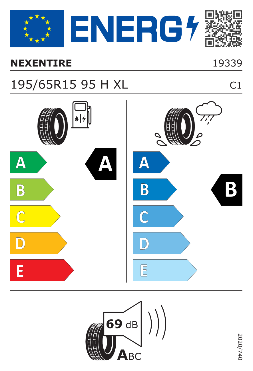 Image of tyre specifications with eprel code 2164177